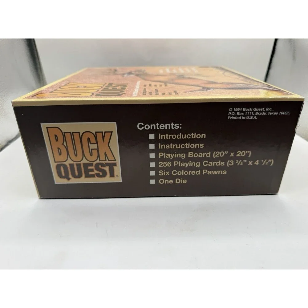 Vintage 1994 - Buck Quest - Hunting Question Board Game Hunting Skills